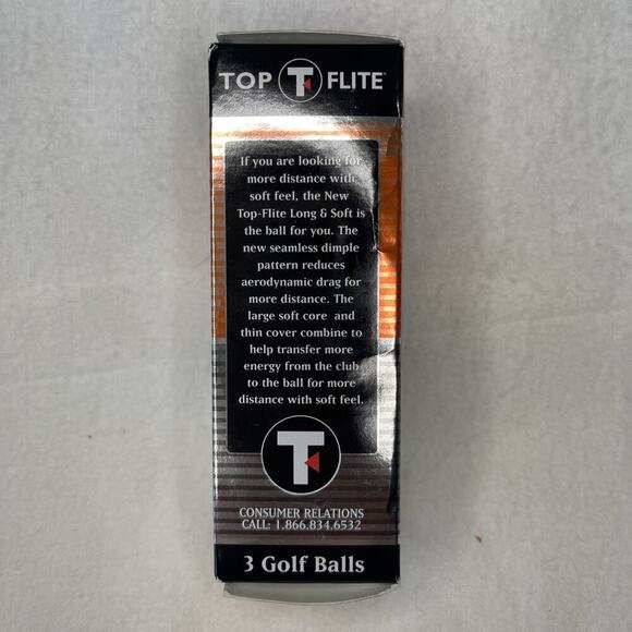 3 TOP T FLITE LONG & SOFT GOLF BALLS LONG DISTANCE #3 Vista NEW - Picture 4 of 5